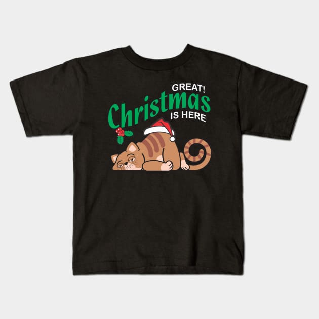 Christmas To Do List - Christmas Cat Kids T-Shirt by Vector-Artist